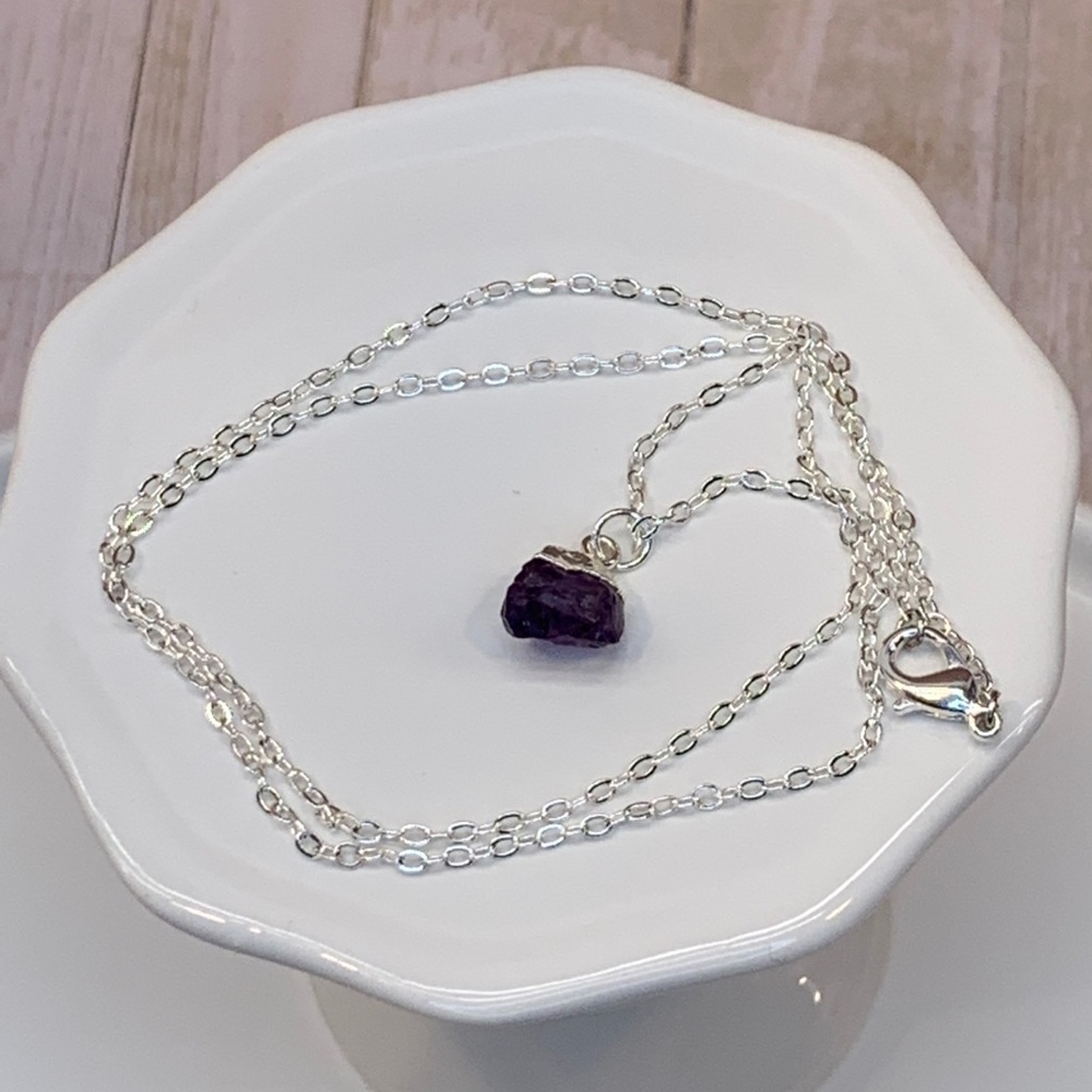 Amethyst Silver Necklace